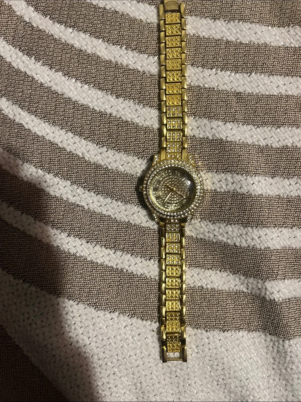 Gold Crystal Accent Women's Bracelet Watch